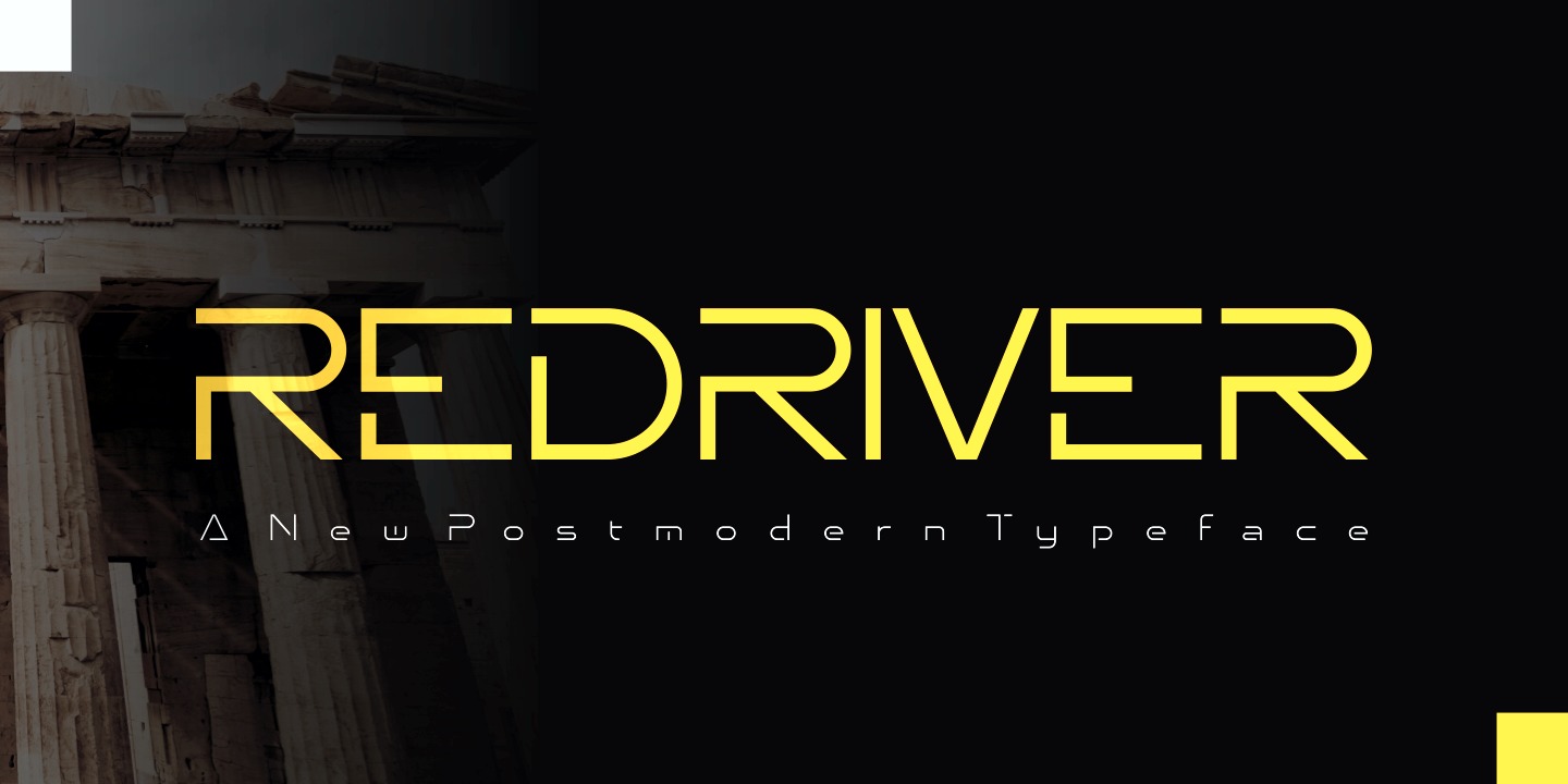 Beispiel einer Redriver Bold-Schriftart